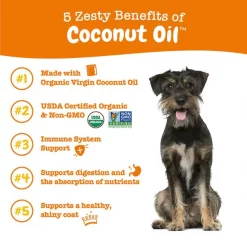 Zesty Paws Coconut Oil Coconut Flavored Liquid Skin & Coat Supplement for Dogs -Oxbow || Zesty Paws Sales 129739 PT4. SY630 V1644968490