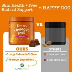 Zesty Paws Omega Bites Bacon Flavored Soft Chews Skin & Coat Supplement for Dogs -Oxbow || Zesty Paws Sales 154828 PT8. SY630 V1658201276