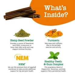 Zesty Paws Hemp Elements Mobility OraStix Peppermint Flavor Dog Dental Chews -Oxbow || Zesty Paws Sales 156942 PT3. SY630 V1657656008