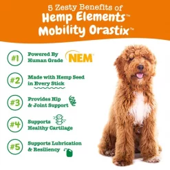 Zesty Paws Hemp Elements Mobility OraStix Peppermint Flavor Dog Dental Chews -Oxbow || Zesty Paws Sales 156942 PT4. SY630 V1657656008