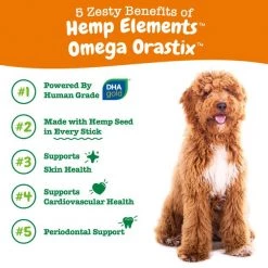 Zesty Paws Hemp Elements Omega OraStix Peppermint Flavor Dog Dental Chews -Oxbow || Zesty Paws Sales 156999 PT4. SY630 V1657656006
