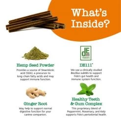 Zesty Paws Hemp Elements Probiotic OraStix Peppermint Flavor Dog Dental Chews -Oxbow || Zesty Paws Sales 157001 PT3. SY630 V1657656007