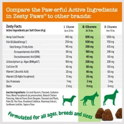 Zesty Paws Hemp Elements Omega Bites Chicken Flavored Soft Chews Skin & Coat Supplement for Dogs 12 Zesty Paws Hemp Elements Omega Bites Chicken Flavored Soft Chews Skin & Coat Supplement for Dogs -Oxbow || Zesty Paws Sales 173310 PT1. SY630 V1659820850