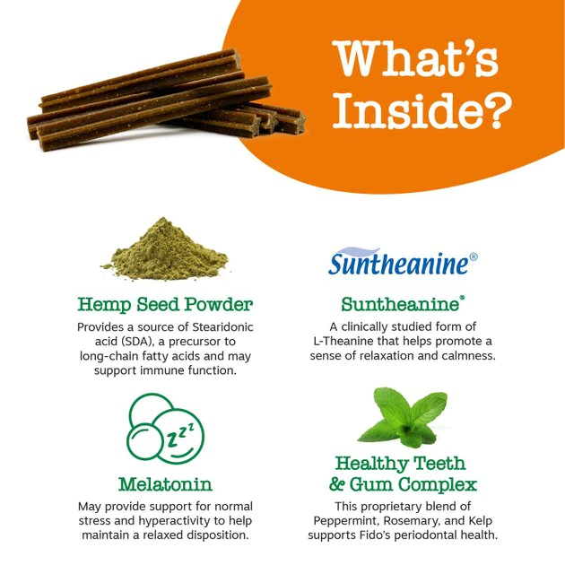 Zesty Paws Hemp Elements Calming OraStix Peppermint Flavored Soft Chews Calming Supplement for Dogs 6 Zesty Paws Hemp Elements Calming OraStix Peppermint Flavored Soft Chews Calming Supplement for Dogs - Image 4