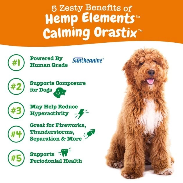 Zesty Paws Hemp Elements Calming OraStix Peppermint Flavored Soft Chews Calming Supplement for Dogs 7 Zesty Paws Hemp Elements Calming OraStix Peppermint Flavored Soft Chews Calming Supplement for Dogs - Image 5
