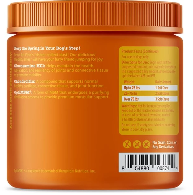 Zesty Paws Mobility Bites Bacon Flavored Soft Chews Hip & Joint Supplement for Dogs 5 Zesty Paws Mobility Bites Bacon Flavored Soft Chews Hip & Joint Supplement for Dogs - Image 3