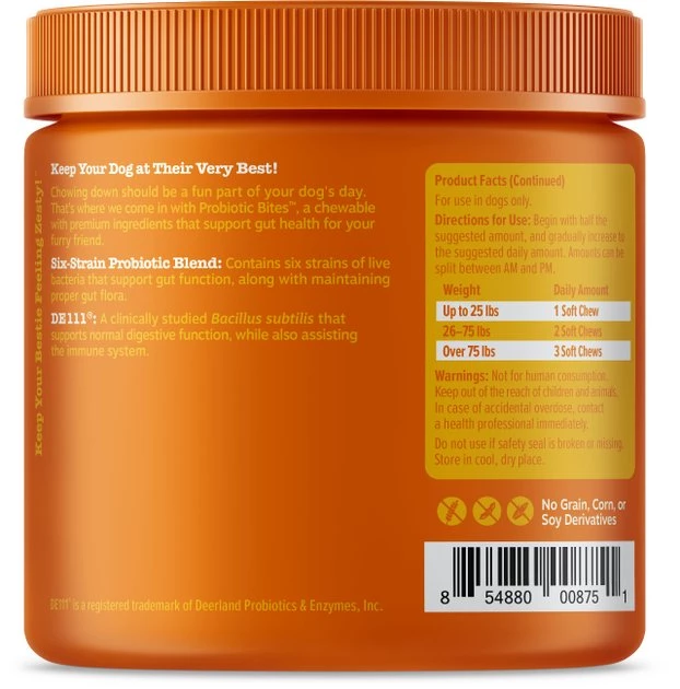 Zesty Paws Probiotic Bites Chicken Flavored Soft Chews Digestive Supplement for Dogs 5 Zesty Paws Probiotic Bites Chicken Flavored Soft Chews Digestive Supplement for Dogs - Image 3