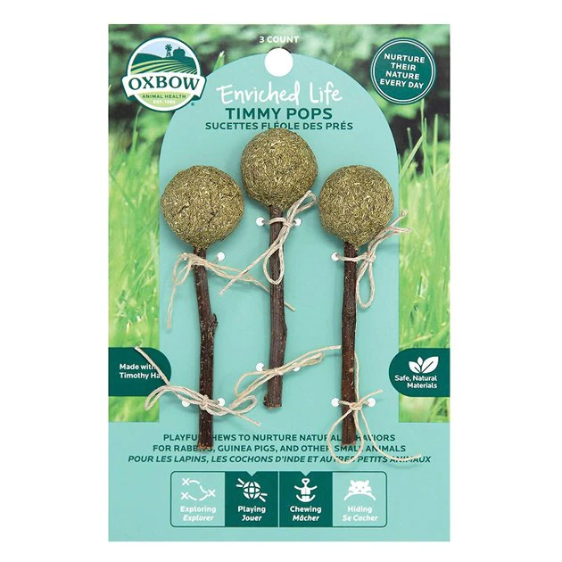 Oxbow Enriched Life Timmy Pops Small Animal Chew Toy, 3 count 3 Oxbow Enriched Life Timmy Pops Small Animal Chew Toy, 3 count