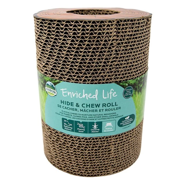 Oxbow Enriched Life Hide & Chew Roll Small Animal Toy 3 Oxbow Enriched Life Hide & Chew Roll Small Animal Toy