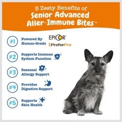 Zesty Paws Advanced Aller-Immune Bites Salmon Flavored Soft Chews Allergy & Immune Supplement for Senior Dogs -Oxbow || Zesty Paws Sales 224444 PT5. SY630 V1659821455