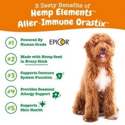 Zesty Paws Hemp Elements Aller-Immune OraStix Peppermint Flavor Dog Dental Chews -Oxbow || Zesty Paws Sales 224446 PT5. SY630 V1657656281
