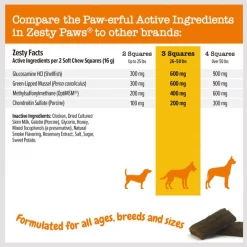 Zesty Paws Lil' Zesties Mobility Squares Chicken Flavored Soft Chews Hip & Joint Supplement for Dogs -Oxbow || Zesty Paws Sales 249406 PT1. SY630 V1659821392