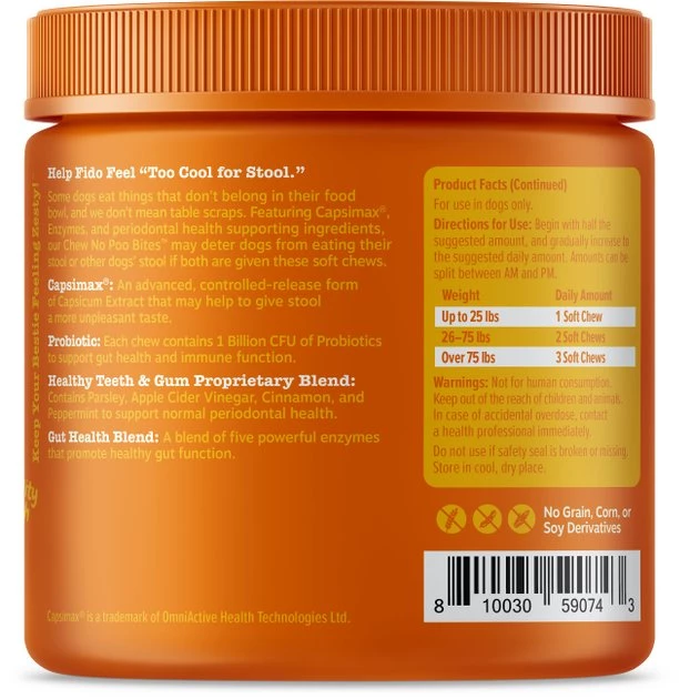 Zesty Paws Chew No Poo Bites Chicken Flavored Soft Chews Coprophagia Supplement for Dogs 5 Zesty Paws Chew No Poo Bites Chicken Flavored Soft Chews Coprophagia Supplement for Dogs - Image 3