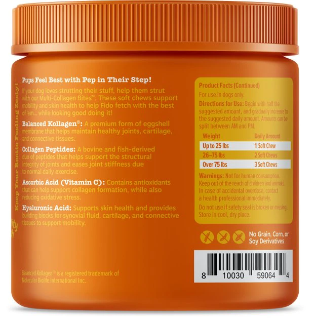 Zesty Paws Multi-Collagen Bites Chicken Flavored Soft Chews Multivitamin for Dogs 5 Zesty Paws Multi-Collagen Bites Chicken Flavored Soft Chews Multivitamin for Dogs - Image 3