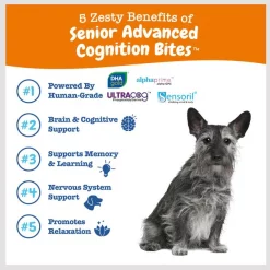Zesty Paws Advanced Cognition Bites Chicken Flavored Soft Chews Brain & Nervous System Supplement for Senior Dogs -Oxbow || Zesty Paws Sales 249415 PT4. SY630 V1659821455