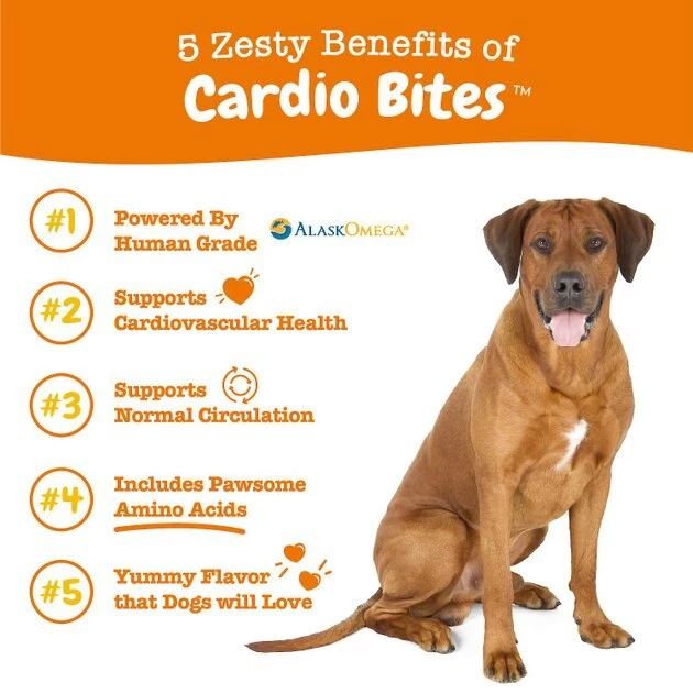 Zesty Paws Cardio Bites Salmon Flavored Soft Chews Heart Supplement for Dogs 7 Zesty Paws Cardio Bites Salmon Flavored Soft Chews Heart Supplement for Dogs - Image 5