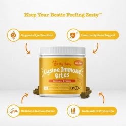 Zesty Paws Lysine Immune Bites Salmon Flavored Soft Chews Allergy & Immune Supplement for Cats -Oxbow || Zesty Paws Sales 249421 PT4. SY630 V1598560266
