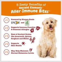 Zesty Paws Ancient Elements Aller-Immune Bites Bison Flavored Soft Chews Allergy & Immune Supplement for Dogs -Oxbow || Zesty Paws Sales 249429 PT4. SY630 V1659821453