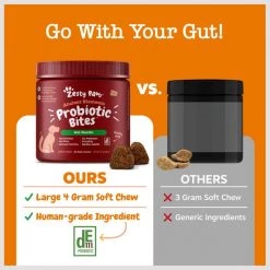 Zesty Paws Ancient Elements Probiotic Bites Bison Flavored Soft Chews Digestive Supplement for Dogs -Oxbow || Zesty Paws Sales 249433 PT5. SY630 V1659820911