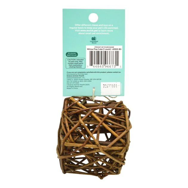 Oxbow Enriched Life Willow Play Cube Small Animal Toy 4 Oxbow Enriched Life Willow Play Cube Small Animal Toy - Image 2