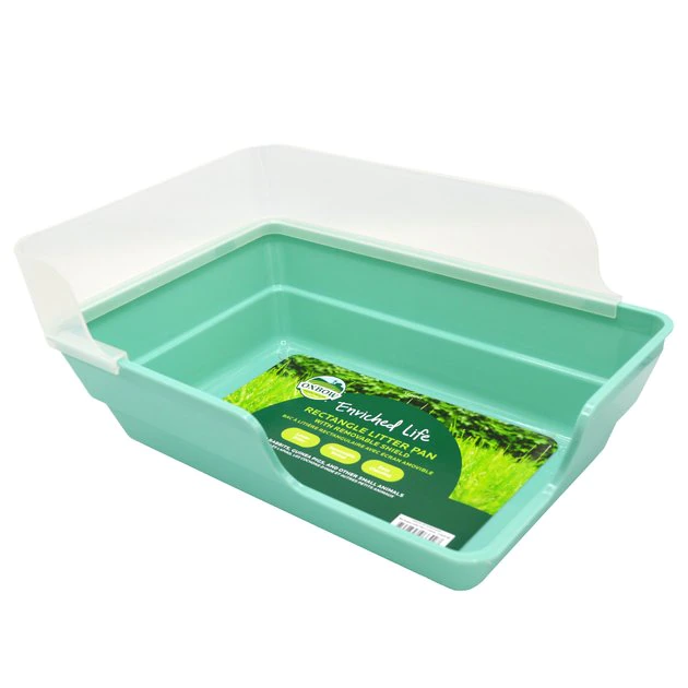 Oxbow Enriched Life Rectangle Small Animal Litter Pan With Removable Shield 3 Oxbow Enriched Life Rectangle Small Animal Litter Pan With Removable Shield