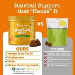 Zesty Paws All Ages Hairball Bites Gut Health Salmon Flavor Cat Supplement, 60 count & Zesty Paws Pure Salmon Oil Skin & Coat Support Dog & Cat Supplement, 32-oz bottle -Oxbow || Zesty Paws Sales 290186 PT2. SY630 V1658226574