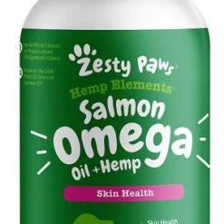 Zesty Paws All Ages Hairball Bites Gut Health Salmon Flavor Cat Supplement, 60 count & Zesty Paws Hemp Elements Salmon Flavored Omega Oil + Hemp Dog & Cat Supplement, 32-oz bottle -Oxbow || Zesty Paws Sales 290188 PT5. SY630 V1619187470