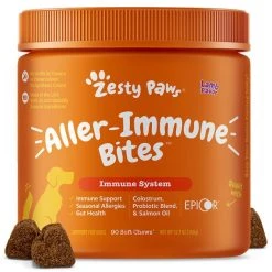Zesty Paws 8-in-1 Multivitamin Bites + Aller-Immune Bites Lamb Flavor Immune System Soft Chews Dog Supplement -Oxbow || Zesty Paws Sales 294032 PT5. SY630 V1649338914