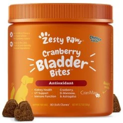 Zesty Paws 8-in-1 Multivitamin Bites + Cranberry Bladder Bites Urinary Tract Support Chicken Liver Flavor Chews for Dogs -Oxbow || Zesty Paws Sales 294034 PT5. SY630 V1649345924