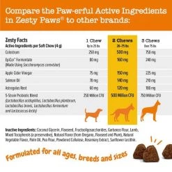 Zesty Paws Omega Bites Skin & Coat Support + Aller-Immune Bites Lamb Flavor Immune System Soft Chews Dog Supplement -Oxbow || Zesty Paws Sales 294056 PT6. SY630 V1658214422