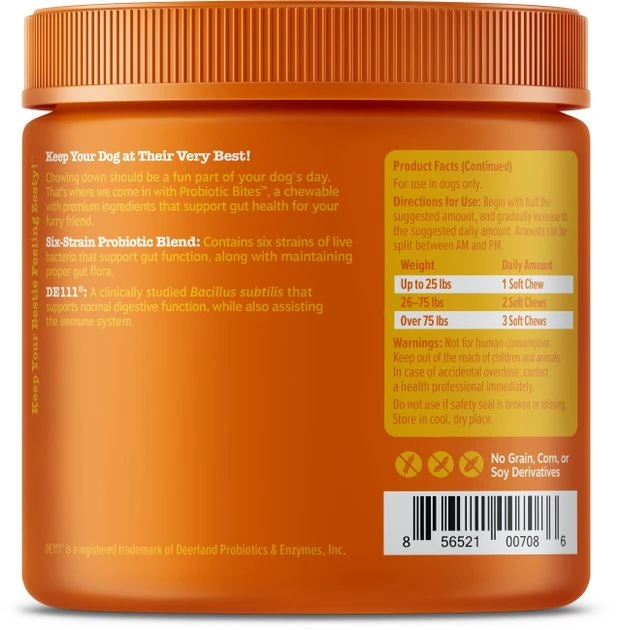 Zesty Paws Omega Bites Skin & Coat Support + Probiotic Bites Digestion Pumpkin Flavor Soft Chews Dog Supplement 10 Zesty Paws Omega Bites Skin & Coat Support + Probiotic Bites Digestion Pumpkin Flavor Soft Chews Dog Supplement - Image 8