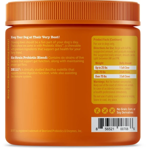Zesty Paws Probiotic Bites Digestion Pumpkin Flavor Soft Chews Dog Supplement, 90 count + Zesty Paws Curcumin Bites Everyday Vitality Duck Flavor Dog Supplement, 90 count 5 Zesty Paws Probiotic Bites Digestion Pumpkin Flavor Soft Chews Dog Supplement, 90 count + Zesty Paws Curcumin Bites Everyday Vitality Duck Flavor Dog Supplement, 90 count - Image 3