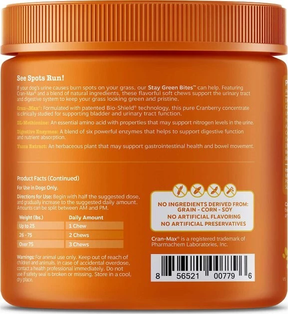 Zesty Paws Stay Green Bites Digestive Support Chicken Flavor Soft Chew Dog Supplement, 90 count + Zesty Paws 11-in-1 Bites Multifunctional MSM & Curcumin + Cranberry & Lutein Senior Chicken Flavor Dog Supplement, 90 count 6 Zesty Paws Stay Green Bites Digestive Support Chicken Flavor Soft Chew Dog Supplement, 90 count + Zesty Paws 11-in-1 Bites Multifunctional MSM & Curcumin + Cranberry & Lutein Senior Chicken Flavor Dog Supplement, 90 count - Image 4
