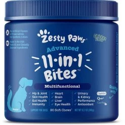 Zesty Paws Stay Green Bites Digestive Support Chicken Flavor Soft Chew Dog Supplement, 90 count + Zesty Paws 11-in-1 Bites Multifunctional MSM & Curcumin + Cranberry & Lutein Senior Chicken Flavor Dog Supplement, 90 count 15 Zesty Paws Stay Green Bites Digestive Support Chicken Flavor Soft Chew Dog Supplement, 90 count + Zesty Paws 11-in-1 Bites Multifunctional MSM & Curcumin + Cranberry & Lutein Senior Chicken Flavor Dog Supplement, 90 count -Oxbow || Zesty Paws Sales 298854 PT5. SY630 V1621345666