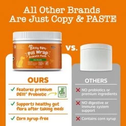 Zesty Paws Pill Wrap Probiotic Paste Bacon Flavored Digestive Supplement for Dogs -Oxbow || Zesty Paws Sales 337049 PT6. SY630 V1635439604