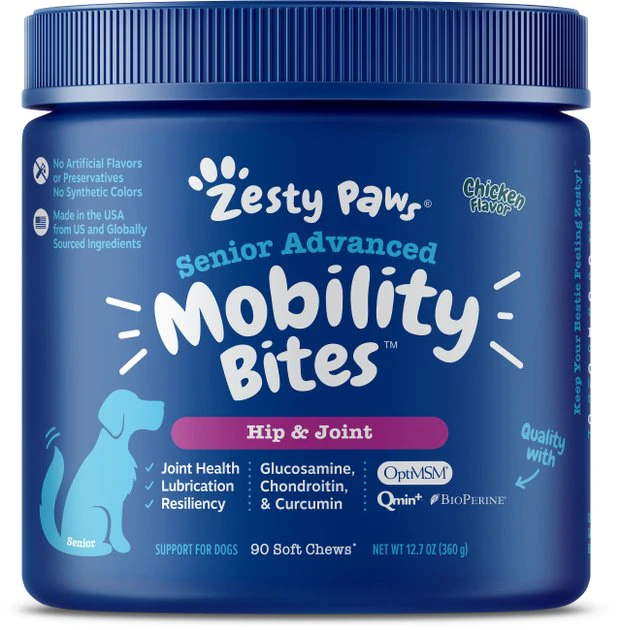 Zesty Paws||Blue Buffalo Zesty Paws Advanced Mobility Chicken Flavored Chews Joint Supplement + Blue Buffalo Homestyle Recipe Chicken Dinner with Garden Vegetables Canned Food for Senior Dogs 4 Zesty Paws||Blue Buffalo Zesty Paws Advanced Mobility Chicken Flavored Chews Joint Supplement + Blue Buffalo Homestyle Recipe Chicken Dinner with Garden Vegetables Canned Food for Senior Dogs - Image 2