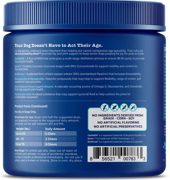 Zesty Paws||Blue Buffalo Zesty Paws Advanced Mobility Chicken Flavored Chews Joint Supplement + Blue Buffalo Homestyle Recipe Chicken Dinner with Garden Vegetables Canned Food for Senior Dogs 6 Zesty Paws||Blue Buffalo Zesty Paws Advanced Mobility Chicken Flavored Chews Joint Supplement + Blue Buffalo Homestyle Recipe Chicken Dinner with Garden Vegetables Canned Food for Senior Dogs - Image 4