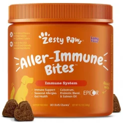 Zesty Paws||Chuckit! Zesty Paws Aller-Immune Lamb Flavored Soft Chews Allergy & Immune Supplement for Dogs + Chuckit! Ultra Rubber Ball Tough Toy -Oxbow || Zesty Paws Sales 365474 PT1. SY630 V1646063225