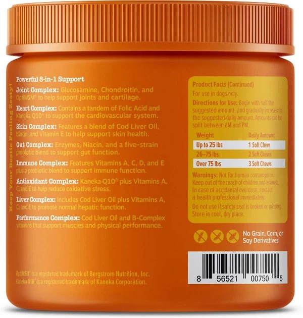 Zesty Paws||Benebone Zesty Paws Core Elements 8-in-1 Chicken Flavored Chews Multivitamin for Dogs + Benebone Bacon Flavor Wishbone Tough Chew Toy 6 Zesty Paws||Benebone Zesty Paws Core Elements 8-in-1 Chicken Flavored Chews Multivitamin for Dogs + Benebone Bacon Flavor Wishbone Tough Chew Toy - Image 4
