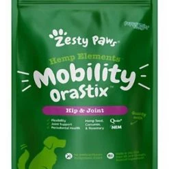 Zesty Paws Mobility OraStix Mint Flavored + Probiotic OraStix Mint Flavored Dental Chews for Dogs -Oxbow || Zesty Paws Sales 365482 PT1. SY630 V1644020225