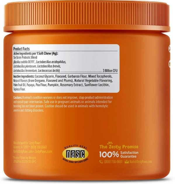 Zesty Paws||Frisco Zesty Paws Core Elements Probiotic Pumpkin Flavored Soft Chews Digestive Supplement + Frisco Extra Large Dog Training & Potty Pads, 28 x 34-in 5 Zesty Paws||Frisco Zesty Paws Core Elements Probiotic Pumpkin Flavored Soft Chews Digestive Supplement + Frisco Extra Large Dog Training & Potty Pads, 28 x 34-in - Image 3