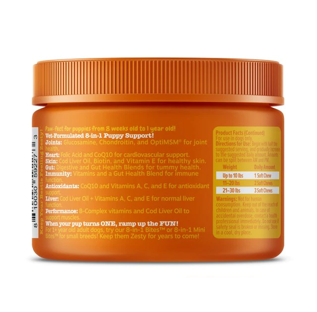 Zesty Paws Puppy 8-in-1 Chicken Flavor Soft Chew Supplement for Dogs, 90 count 4 Zesty Paws Puppy 8-in-1 Chicken Flavor Soft Chew Supplement for Dogs, 90 count - Image 2