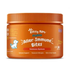 Zesty Paws Puppy Aller-Immune Bites Lamb Flavor Soft Chew Supplement for Dogs, 90 count