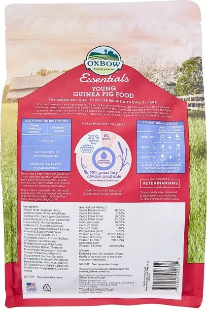 Oxbow Essentials Cavy Performance Young Guinea Pig Food 4 Oxbow Essentials Cavy Performance Young Guinea Pig Food - Image 2