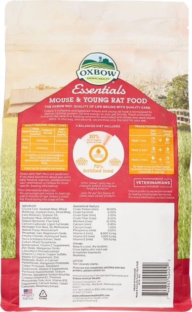 Oxbow Essentials Mouse & Young Rat Food 4 Oxbow Essentials Mouse & Young Rat Food - Image 2