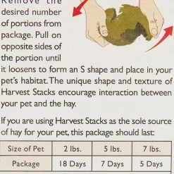 Oxbow Harvest Stacks Compressed Western Timothy Hay with Carrots Small Animal Food -Oxbow || Zesty Paws Sales 96015 PT4. SY630 V1504290748