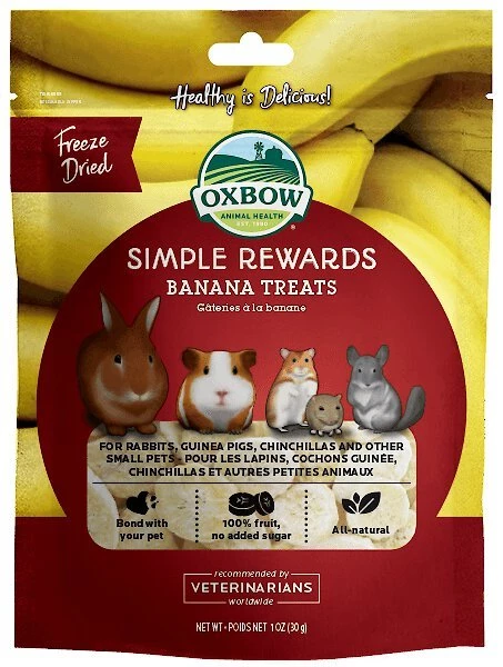 Oxbow Simple Rewards Freeze-Dried Banana Small Animal Treats 3 Oxbow Simple Rewards Freeze-Dried Banana Small Animal Treats