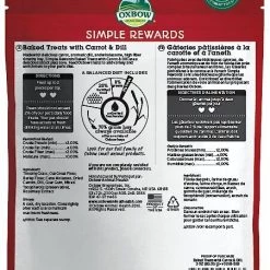 Oxbow Simple Rewards Oven Baked with Carrot & Dill Small Animal Treats 8 Oxbow Simple Rewards Oven Baked with Carrot & Dill Small Animal Treats -Oxbow || Zesty Paws Sales 96107 PT1. SY630 V1545946318